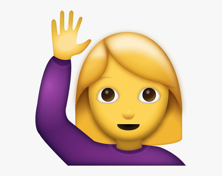 Woman Saying Hi Emoji, HD Png Download