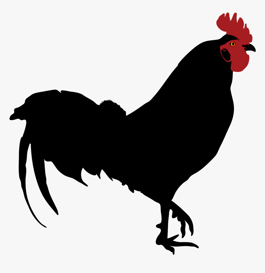 Rooster Silhouette - Rooster Silhouette Png, Transparent Png