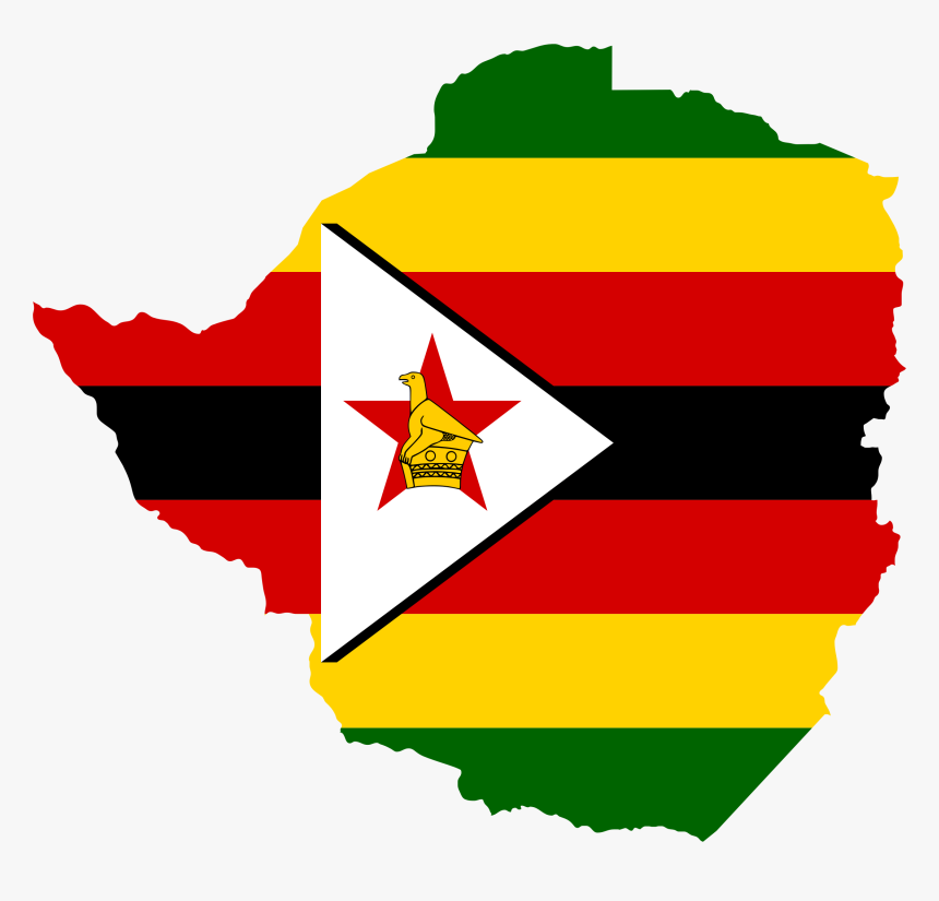Transparent Orange Flag Png - Zimbabwe Map With Flag, Png Download