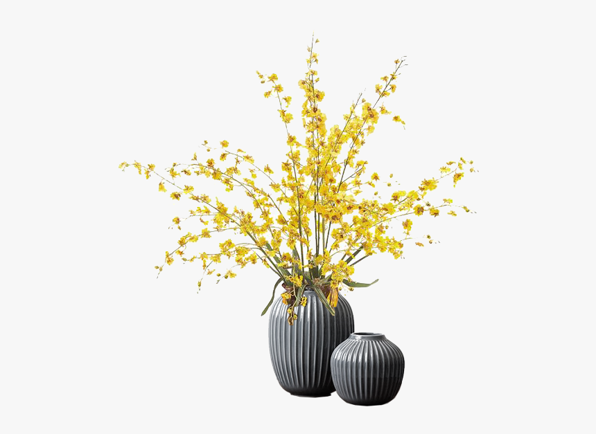 Yellow Flowers Png Vase, Transparent Png