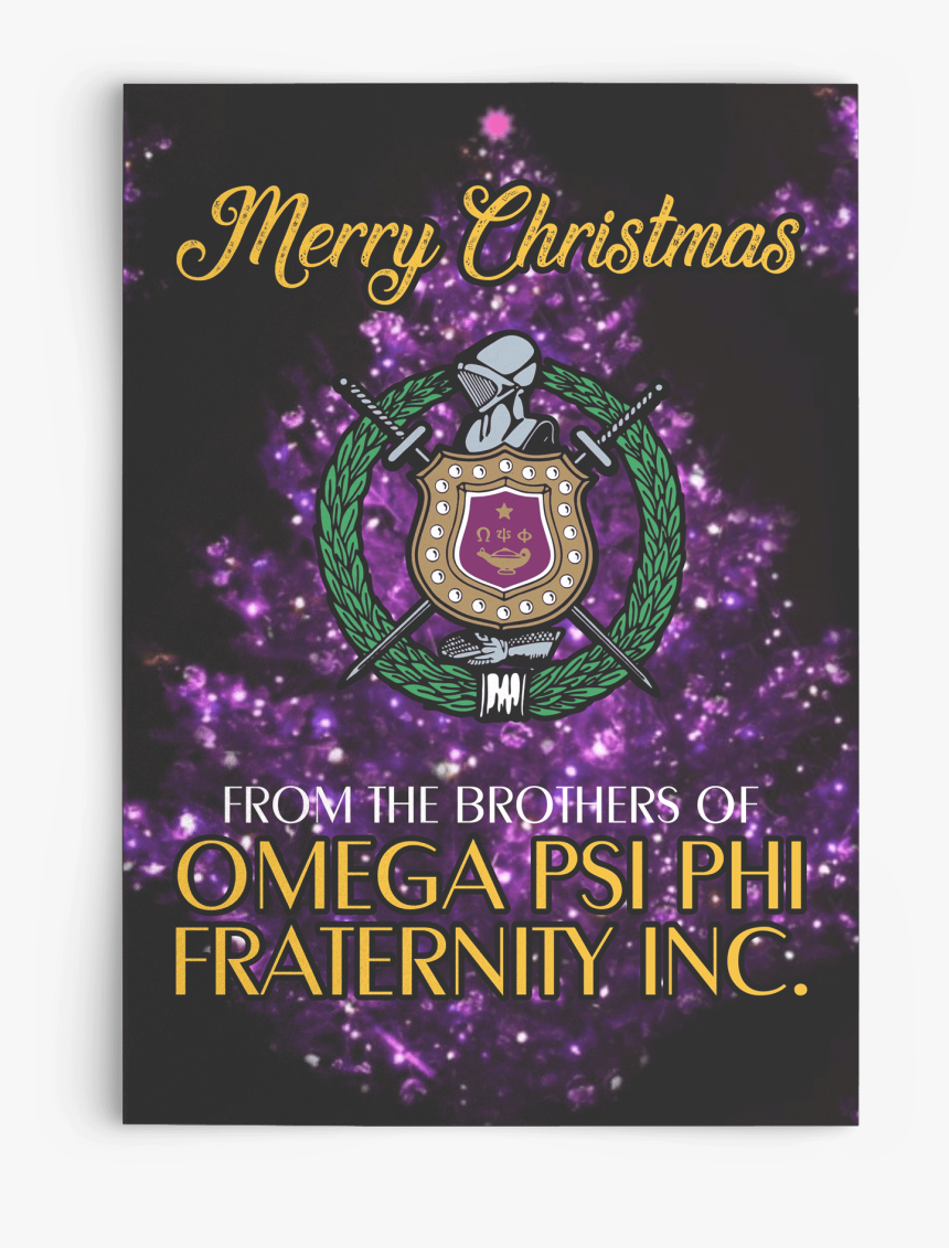 Omega Psi Phi Christmas Card, HD Png Download