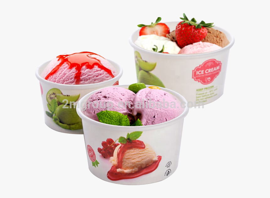 High Quality Ice Cream Paper Cup/frozen Yogurt Cup Cream, HD Png Download , Transparent Png