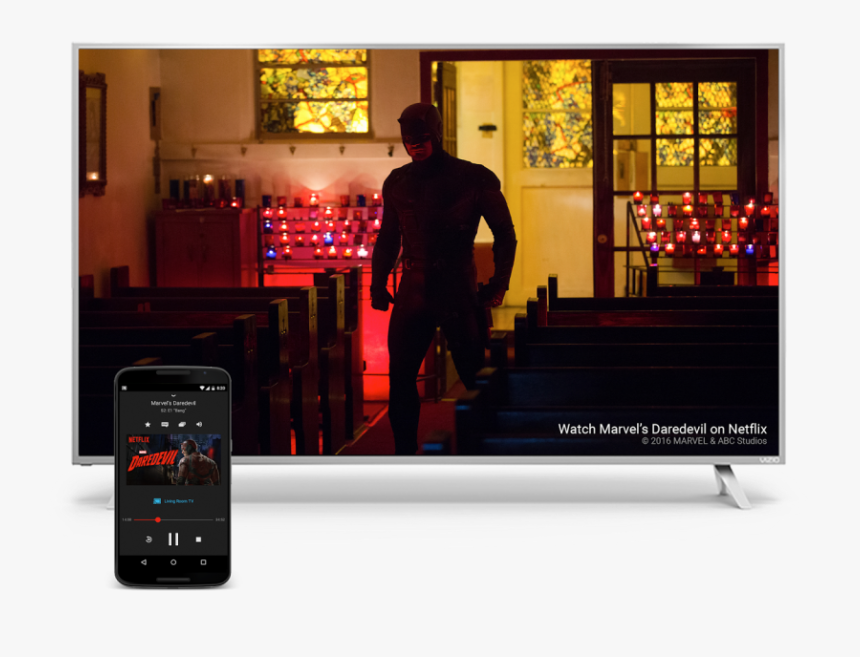Behind Chromecast, To Speakers, Android Tvs, Game Consoles - Daredevil Season 3 Church Scene, HD Png Download