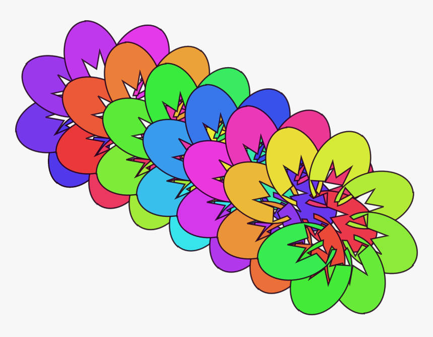 Flores Arco Iris Png, Transparent Png