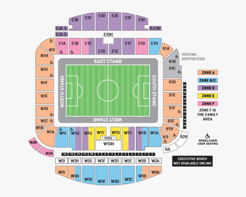 Brighton Stadium Map - Brighton And Hove Albion Stadium Plan, HD Png Download