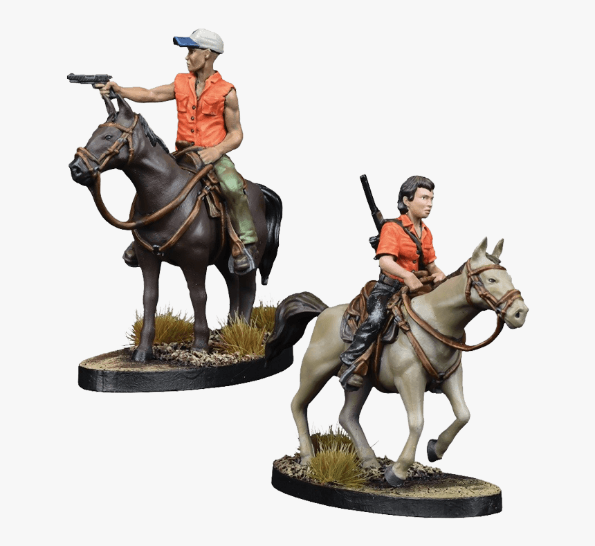 The Walking Dead All Out War Maggie And Glenn On Horseback - Walking Dead All Out War Maggie Glenn Horseback, HD Png Download