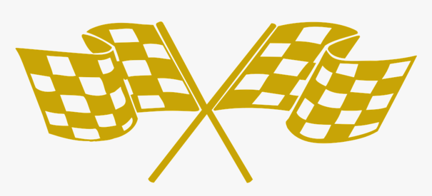 Checker Flags, Racing Flags, Flag, Golden, Racing - Chequered Flag, HD Png Download