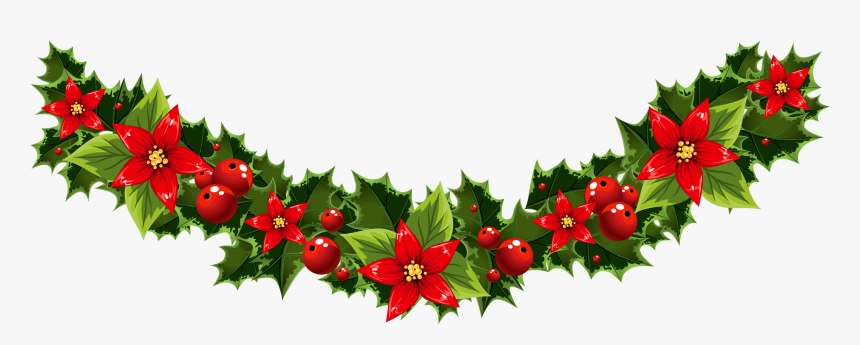 Santa Claus Borders And Frames Christmas Card Clip - Christmas Garland Png Hd, Transparent Png