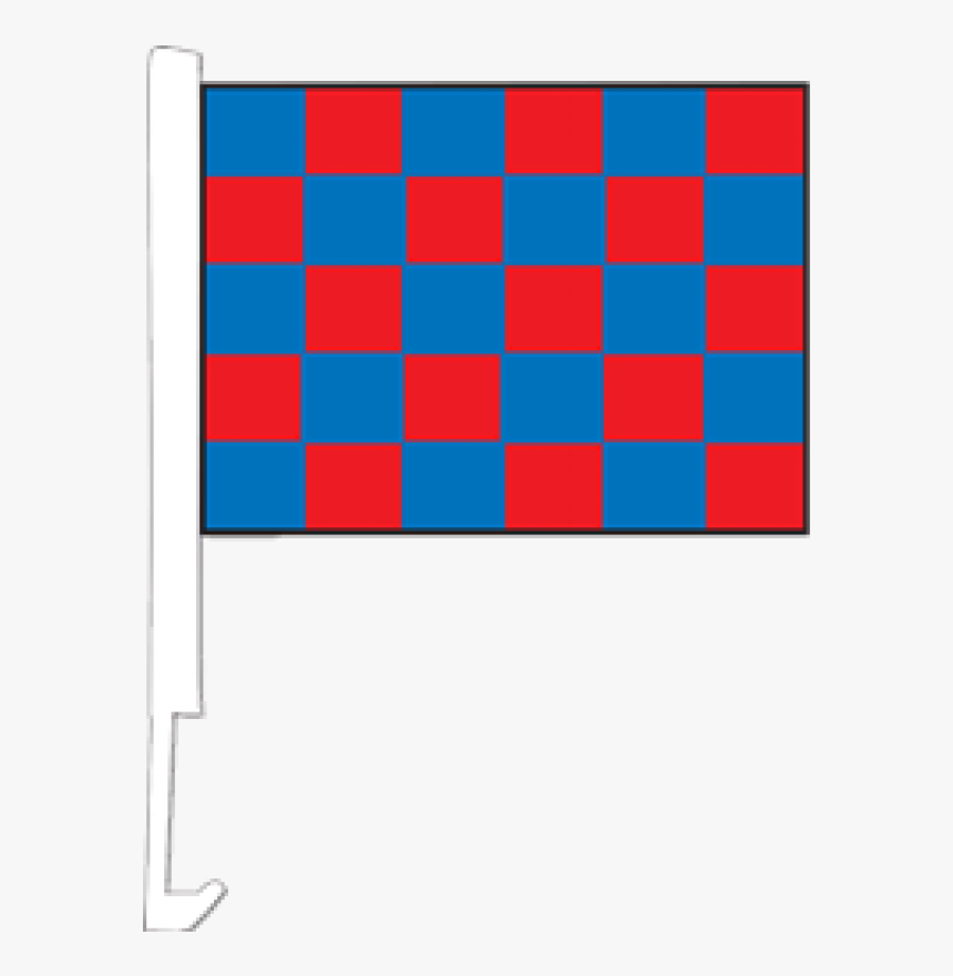 /clip On Car Flag Checkered Blue Re Cp418 - Flag, HD Png Download