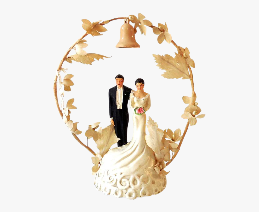 1948 Wedding Cake Top Bride And Groom Found At Www - Bride, HD Png Download