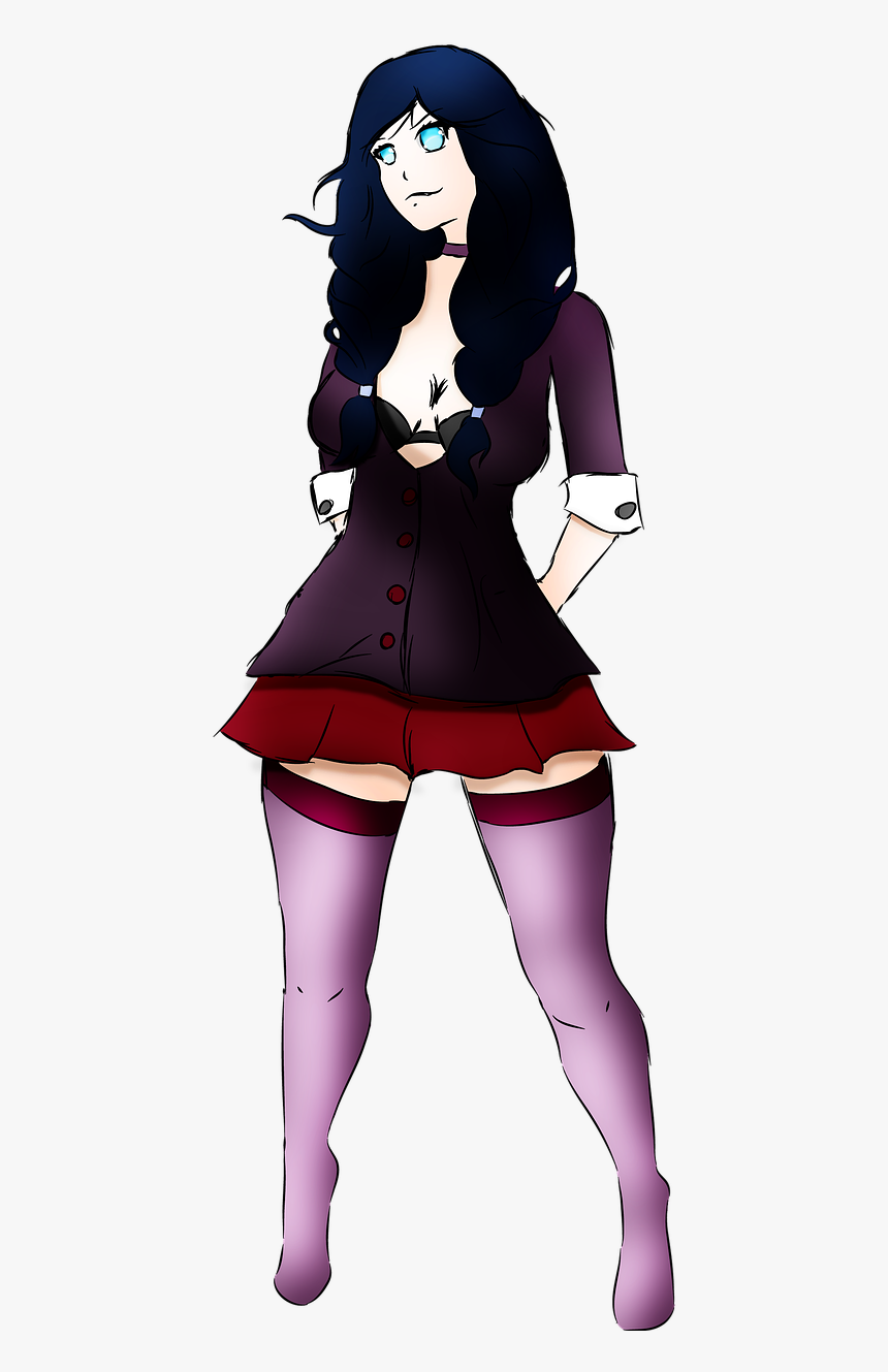 Anime, Girl, Black Hair, School Girl, Cartoon, Manga - Anime Girl Png Black Hair, Transparent Png