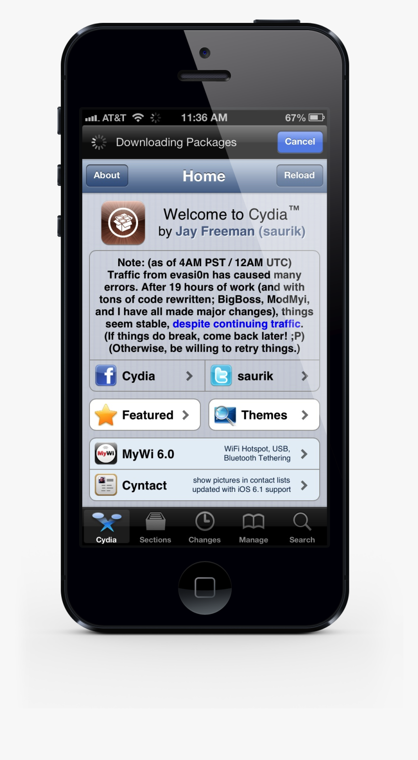 Cydia Founder Addresses Outtages Caused By Evasi0n - Iphone With Instagram Screen, HD Png Download