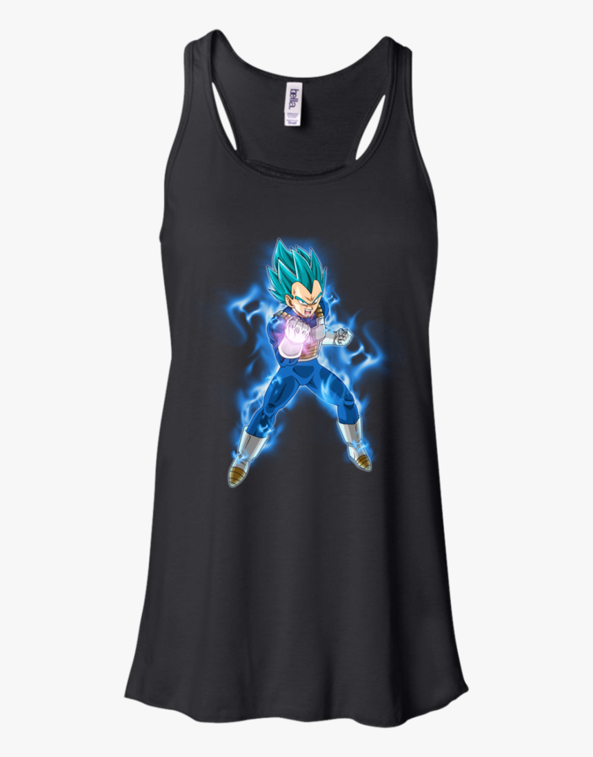 Vegeta Ssj Blue - Bella + Canvas Women's B8800 Flowy Racerback Tank, HD Png Download