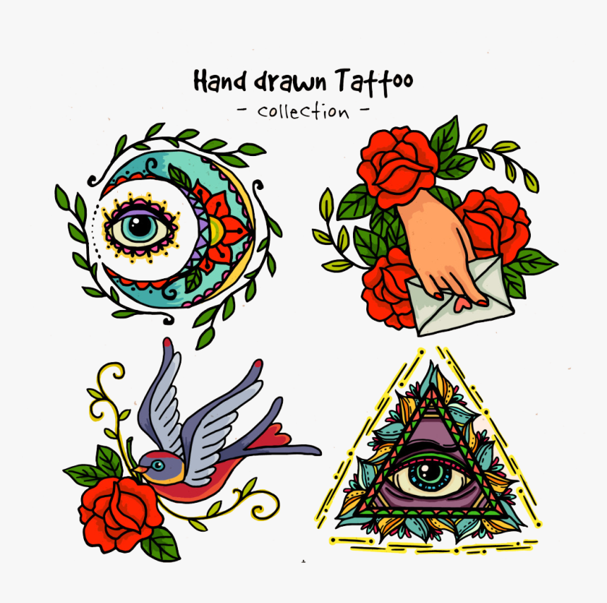 Old School Euclidean Vector Sticker Rose Tattoo - Rockabilly Baby Shower Invite, HD Png Download