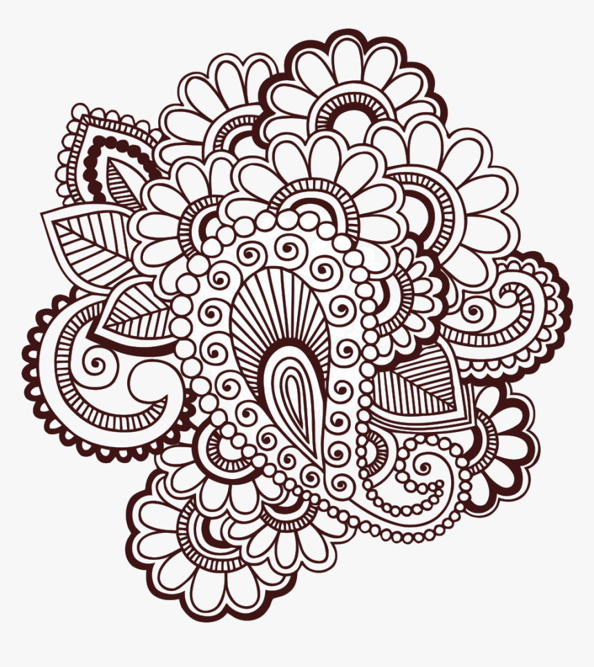 Transparent Hinduism Clipart - Henna Art Pattern, HD Png Download