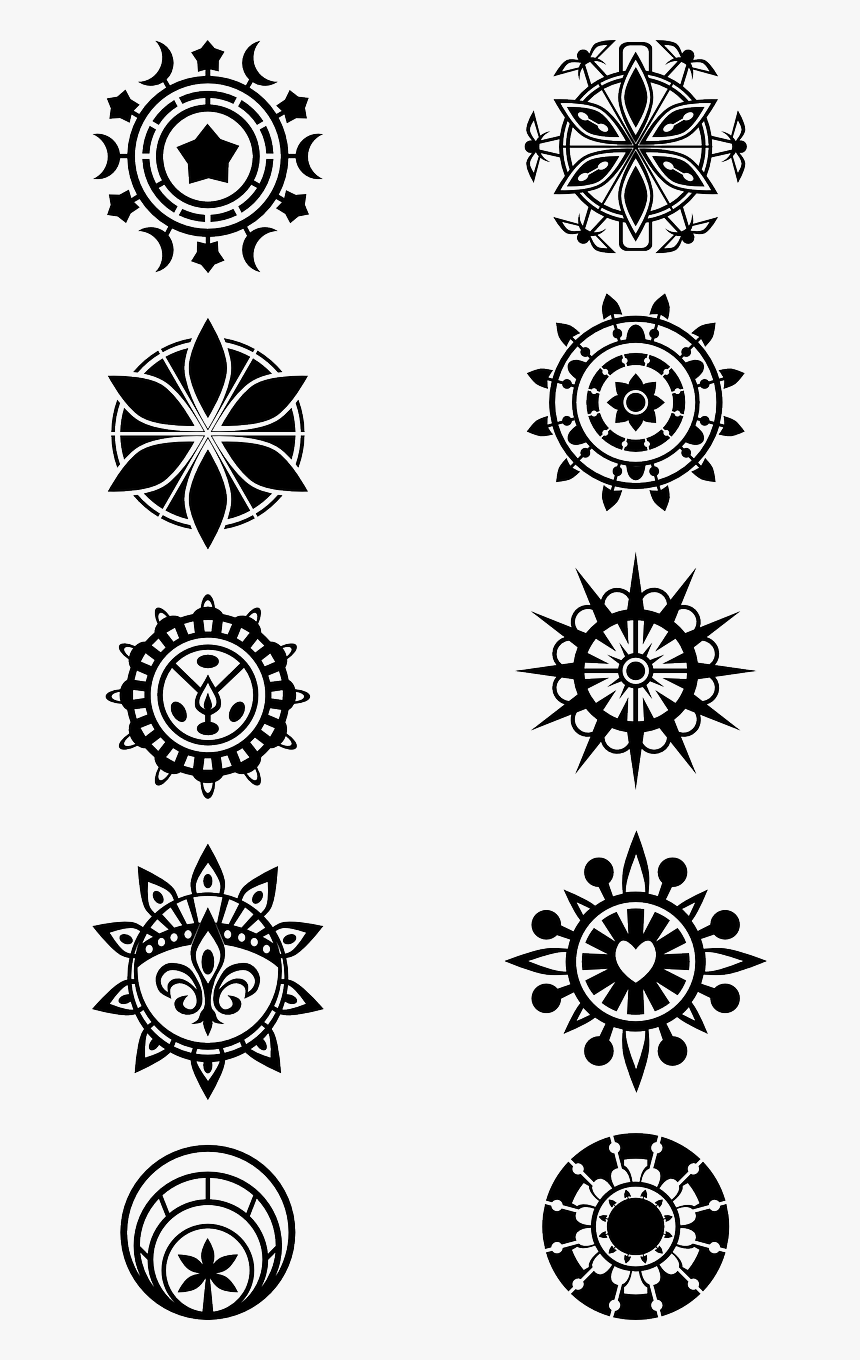 Visual Arts,flower,temporary Tattoo - Coreldraw Design Black And White, HD Png Download