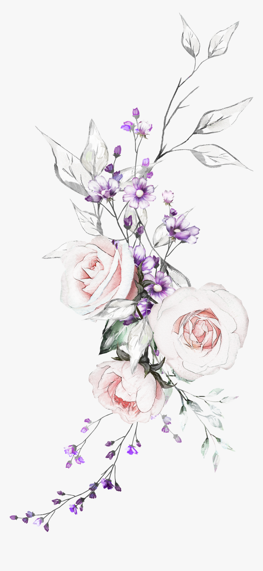 Тату Цветы Png, Transparent Png