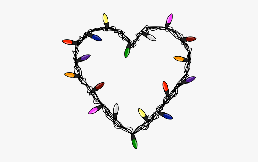 Luces, Vacaciones, Decoración, Corazón, Navidad, Noelle - Christmas Light Heart Png, Transparent Png