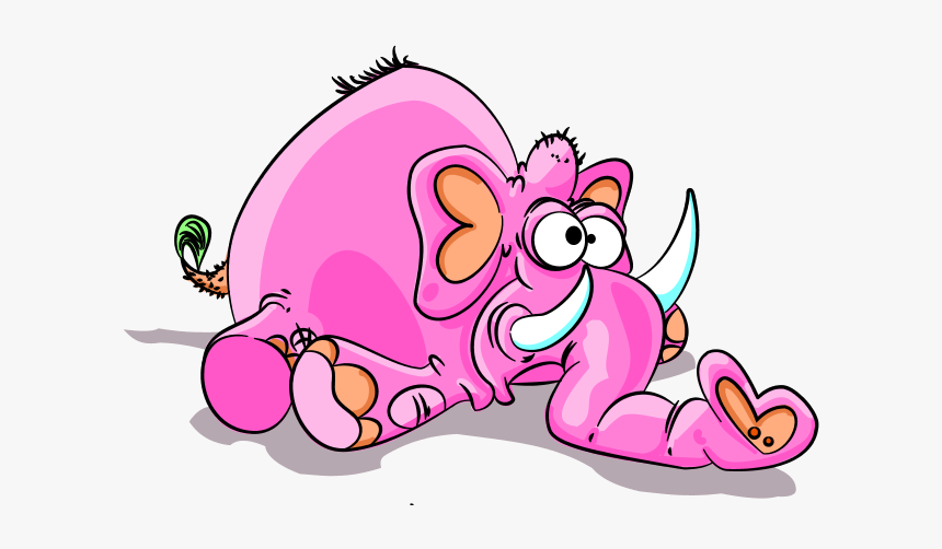 Sad - Computer - Clip - Art - Elephant Funny Clipart, HD Png Download