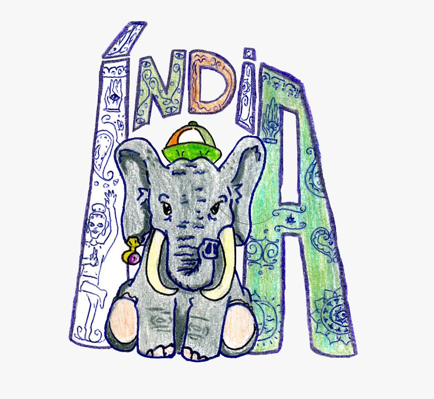 Indian Elephant Clipart - Indian Elephants Drawings, HD Png Download