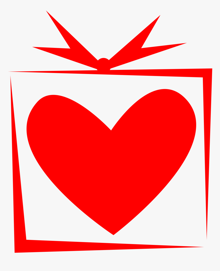 Clipart - Heart Box - Heart In A Box Clipart, HD Png Download
