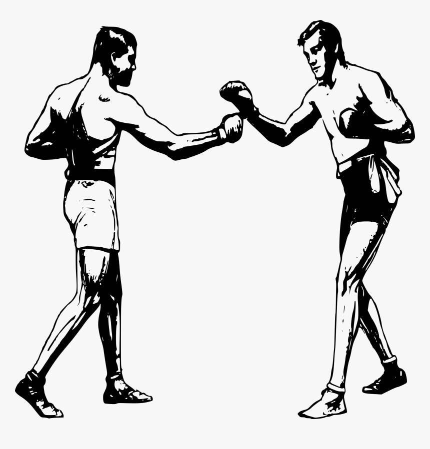 Fighting Clipart Woman Boxing - Clipart Two Boxers, HD Png Download