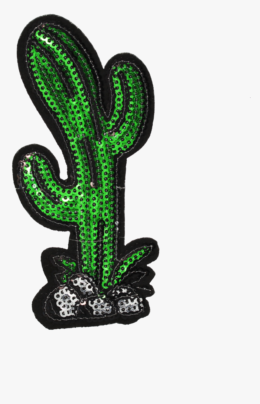 Sequins Cactus Patch - Cactus, HD Png Download