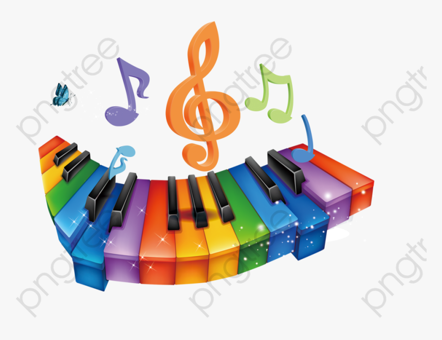 Music Clipart Colored - Musique Render, HD Png Download