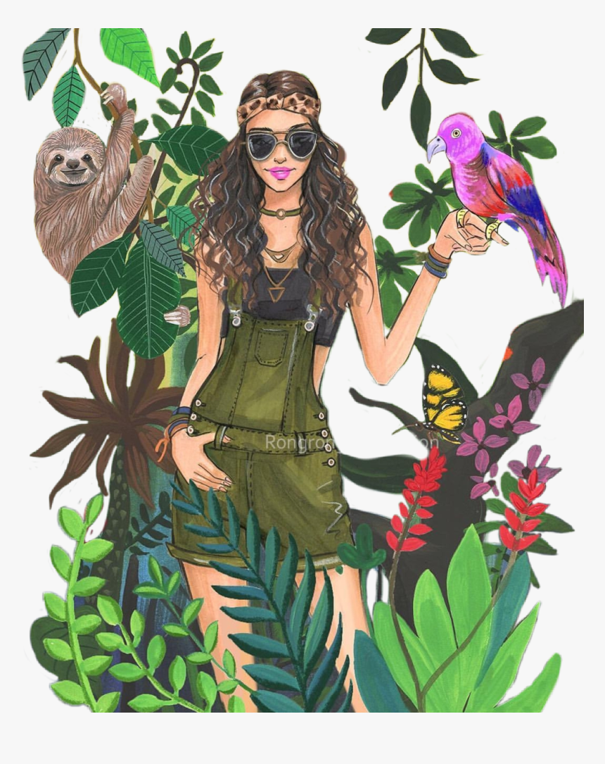 Transparent Jungle Plants Png - Trees Flowers And Animals, Png Download