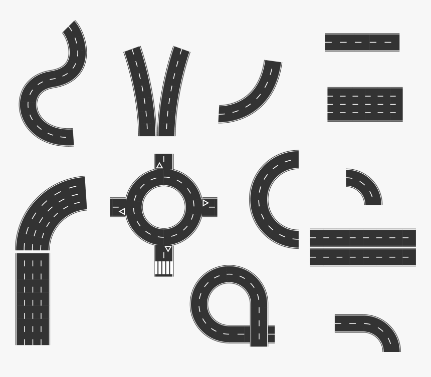 Euclidean Vector Curve Transport Road Download Free - Road Png Curve, Transparent Png