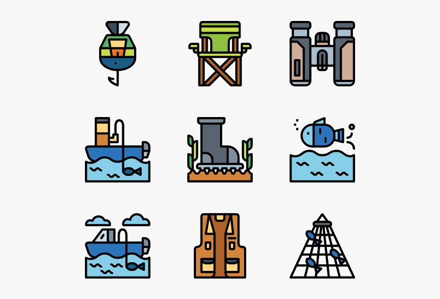 Fishing - Free Top View Furniture Icon, HD Png Download
