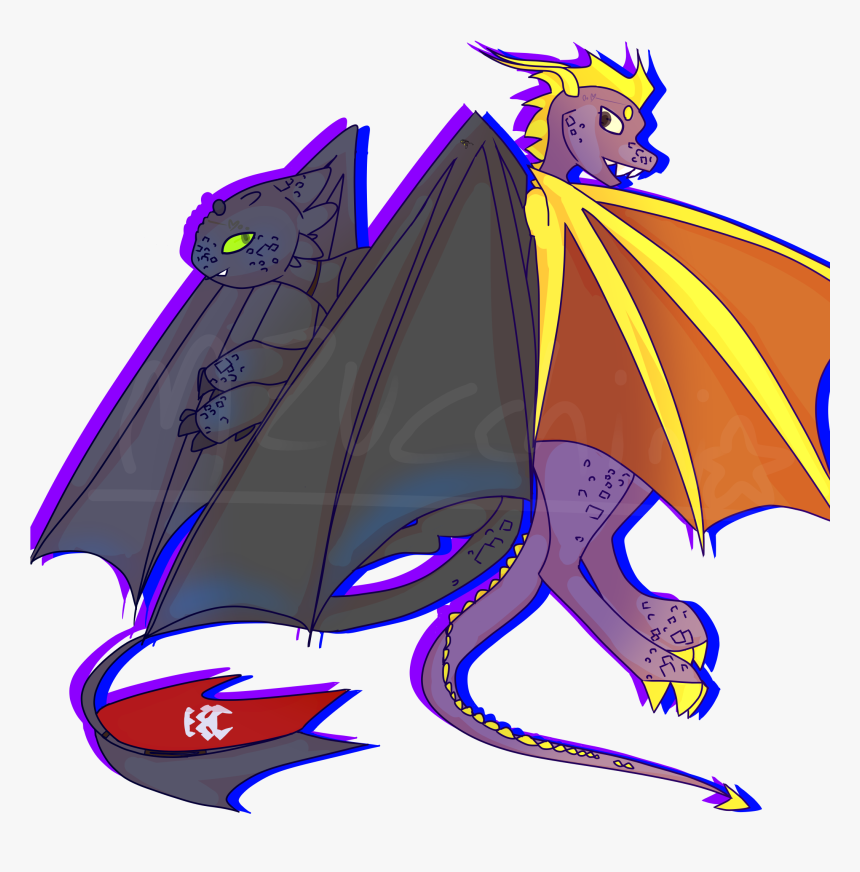 Fan Artmy Friend Did Some Spyro/how To Train Your Dragon - Spyro Fan Art, HD Png Download