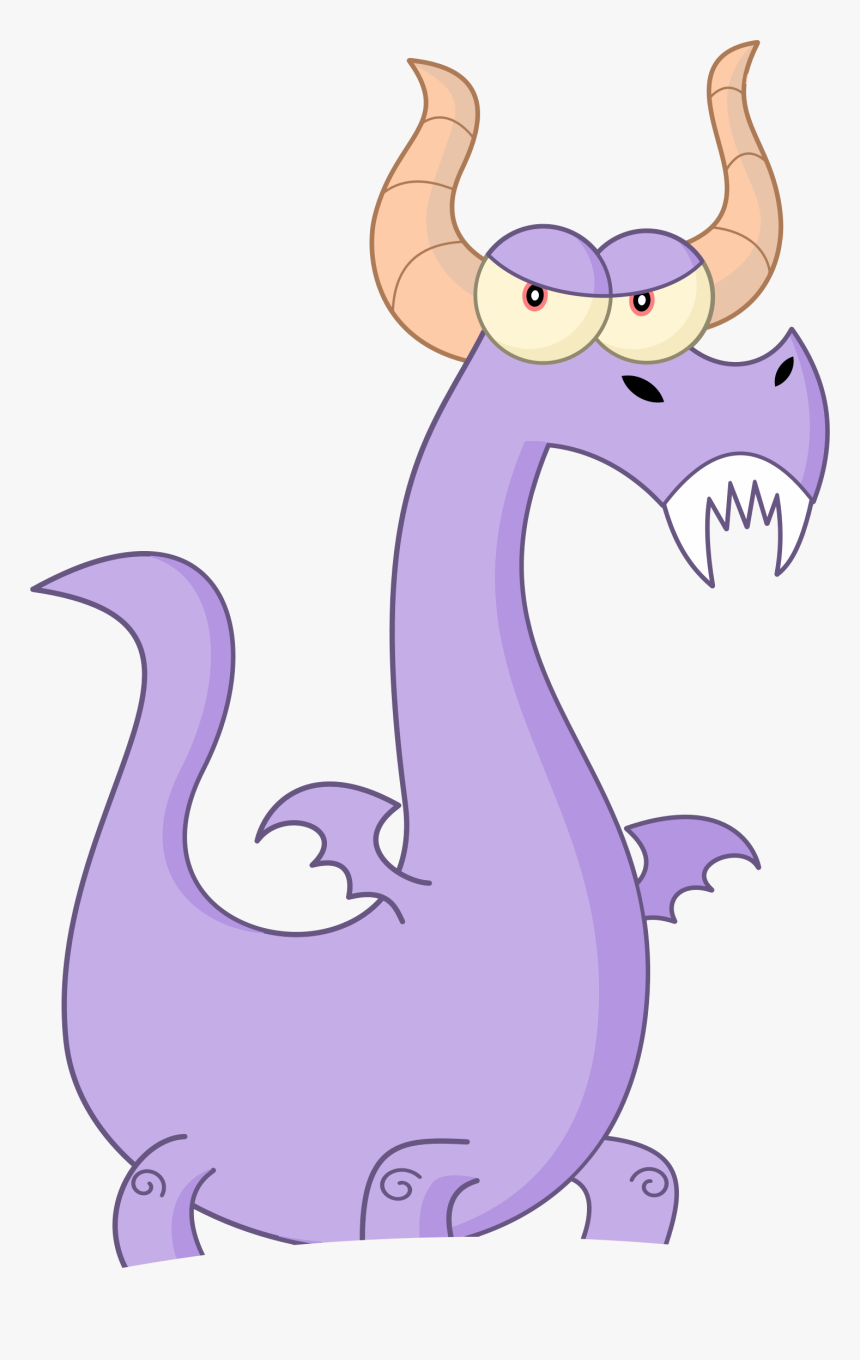 Cartoon Dragon Png - Purple Cartoon Dragon, Transparent Png