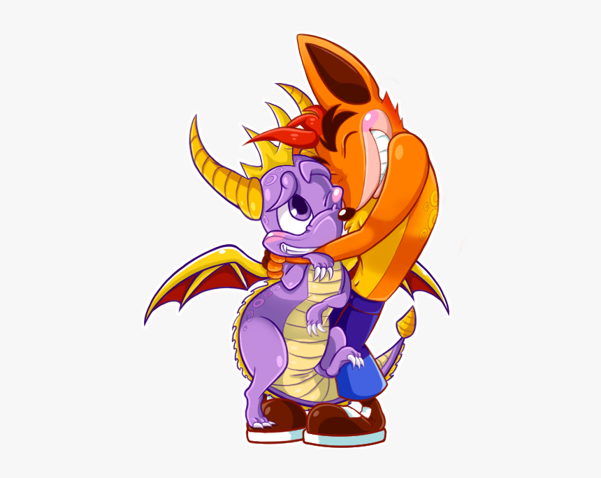 Crash And Spyro Friends, HD Png Download