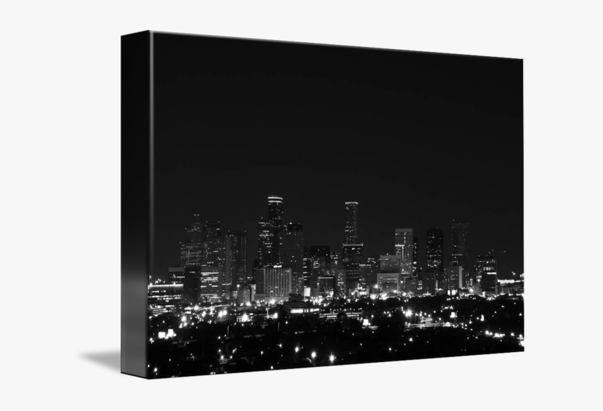 Clip Art Houston Skyline Black And White - Cityscape, HD Png Download