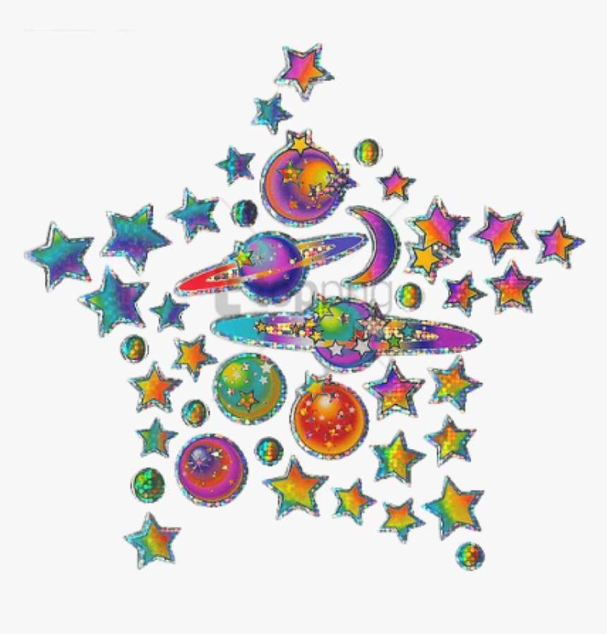 #90s#lisa Frank#stars#star Shaped#lisa Frank - Lisa Frank Stickers Png, Transparent Png