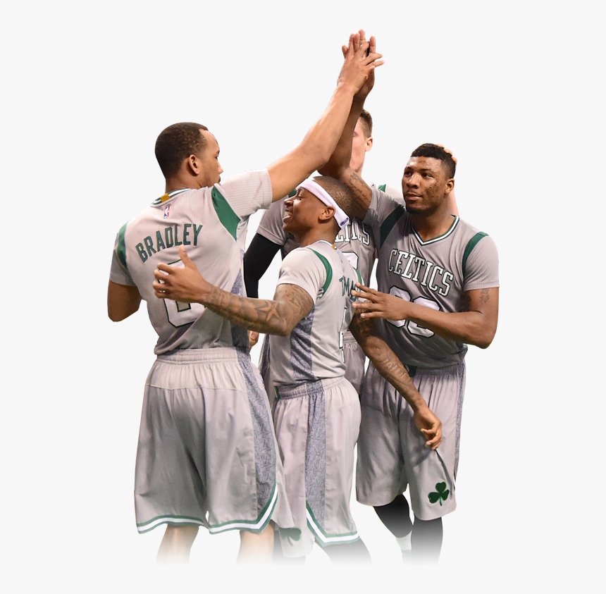 Isaiah Thomas With The Boston Celtics - Isaiah Thomas Celtics Team, HD Png Download
