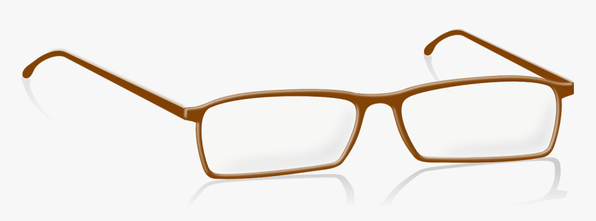 Spectacles, Reading, Glasses, Brown, Slim, Elegant - Reading Glasses Clip Art, HD Png Download