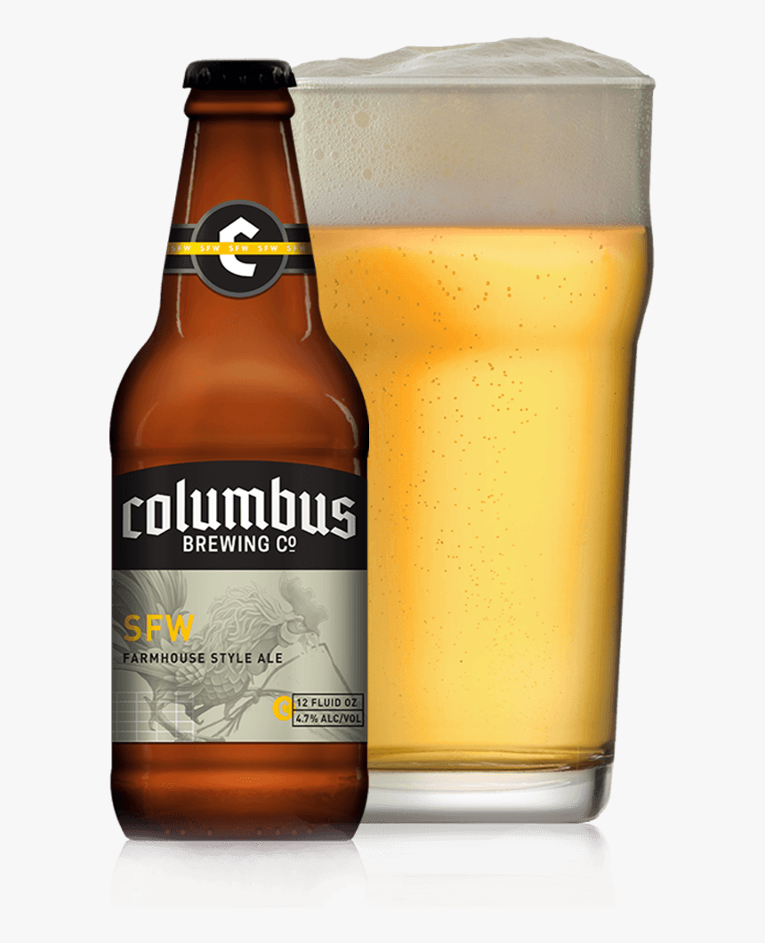 Cbc Sfw Bottle And Glass - Columbus Brewing Summer Teeth, HD Png Download