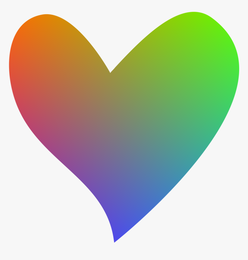 Rainbow Heart Png - Heart Shape With Clear Background, Transparent Png