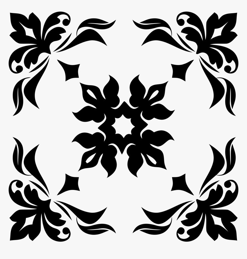 Tile Vector Floral - Ornamental Frame, HD Png Download