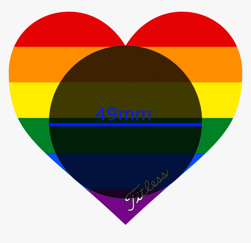 Rainbow Heart Nipple Pasties - Circle, HD Png Download