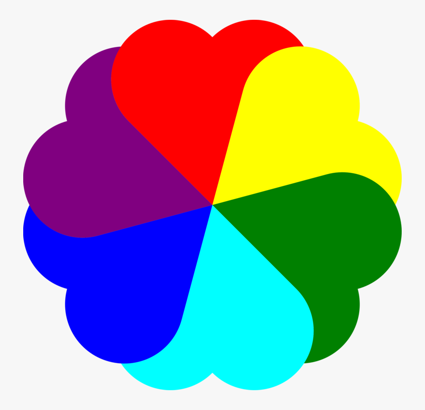Transparent Rainbow Hearts Png - Clip Art For Colors, Png Download