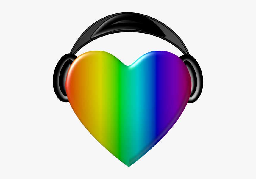 Headphones Heart Png Transparent, Png Download