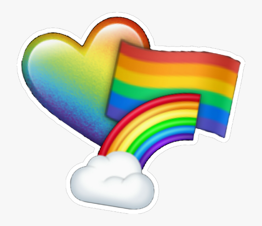 Transparent Rainbow Overlay Png - Heart, Png Download