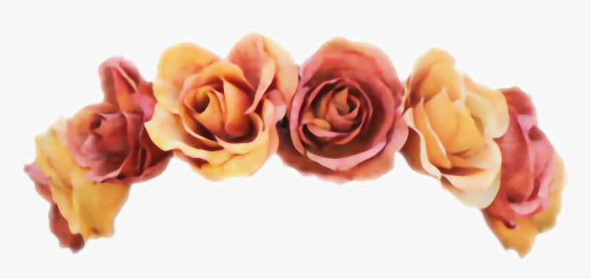 #flower #flowercrown #orange #crown #red #oprah #yellow - Orange Flower Crown Png, Transparent Png