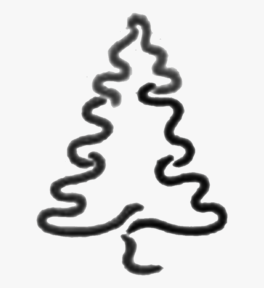 Christmas Tree Outline - Illustration, HD Png Download