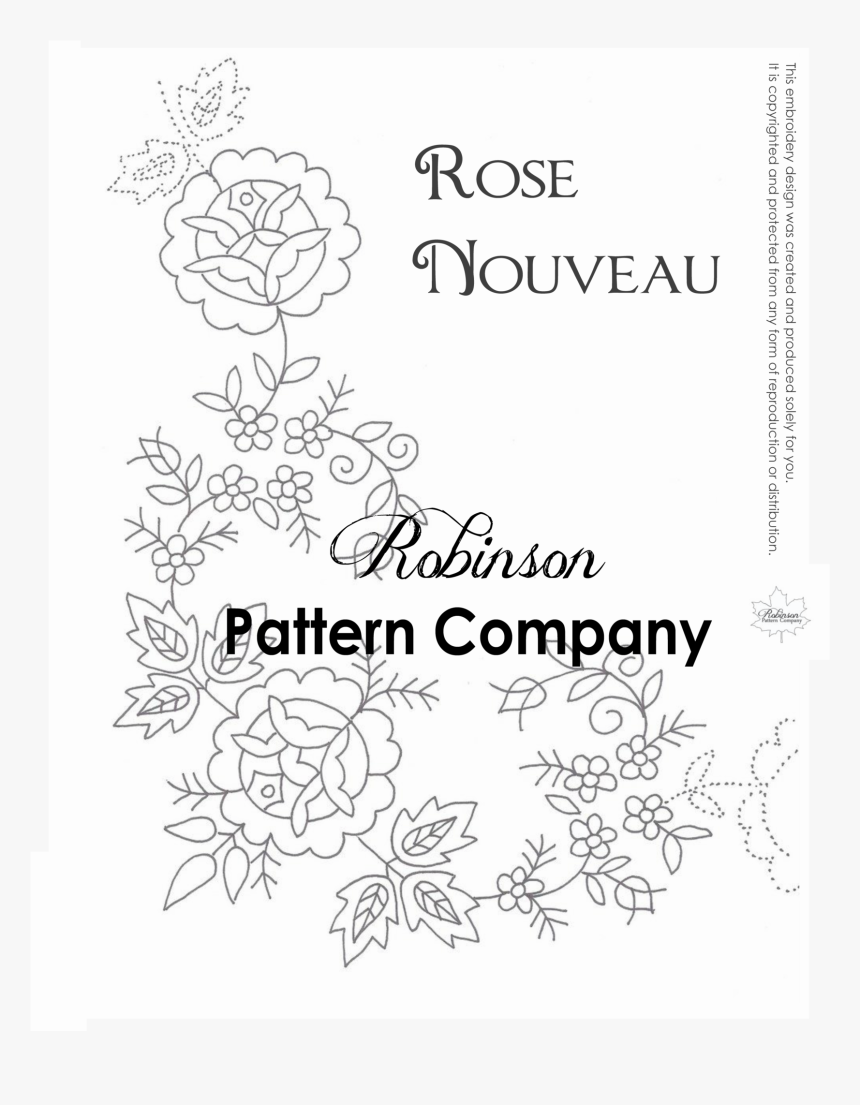 Transparent Rose Pattern Png - Hand Embroidery Pattern Design, Png Download