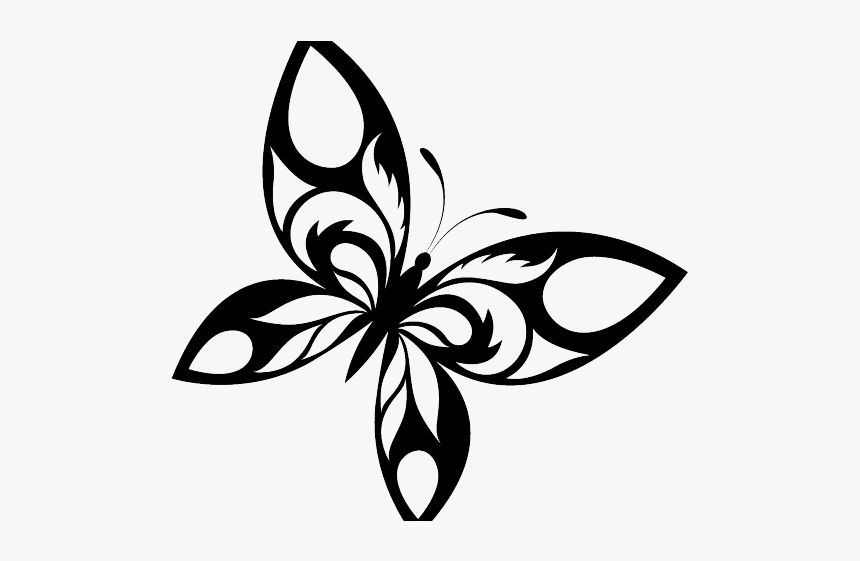 Gothic Clipart Tattoo Border Butterfly Design Black And White Hd Png Download Transparent Png Image Pngitem