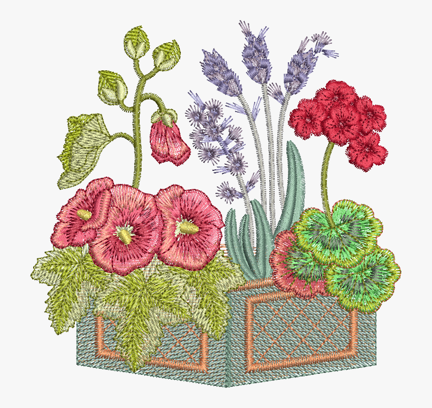 Transparent Embroidered Flowers Png, Png Download